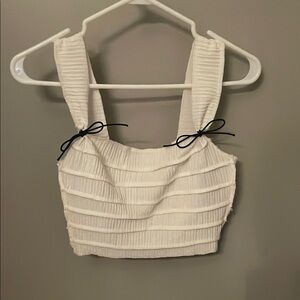 White Ruched Women's Top